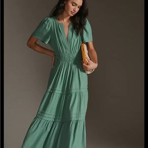 Anthropologie Somerset Dress Sage Green Sz M NWOT